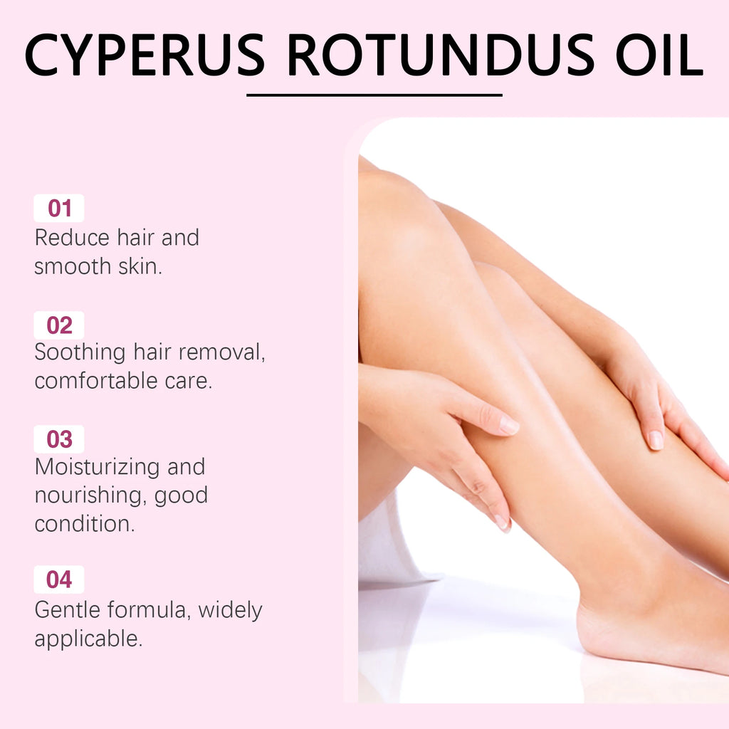 OceAura Cyperus Rotundus Oil for Hair Removal Soft Smooth Skin Care Deep Hydration Anti Hair Growth Inhibition After Shave Oil