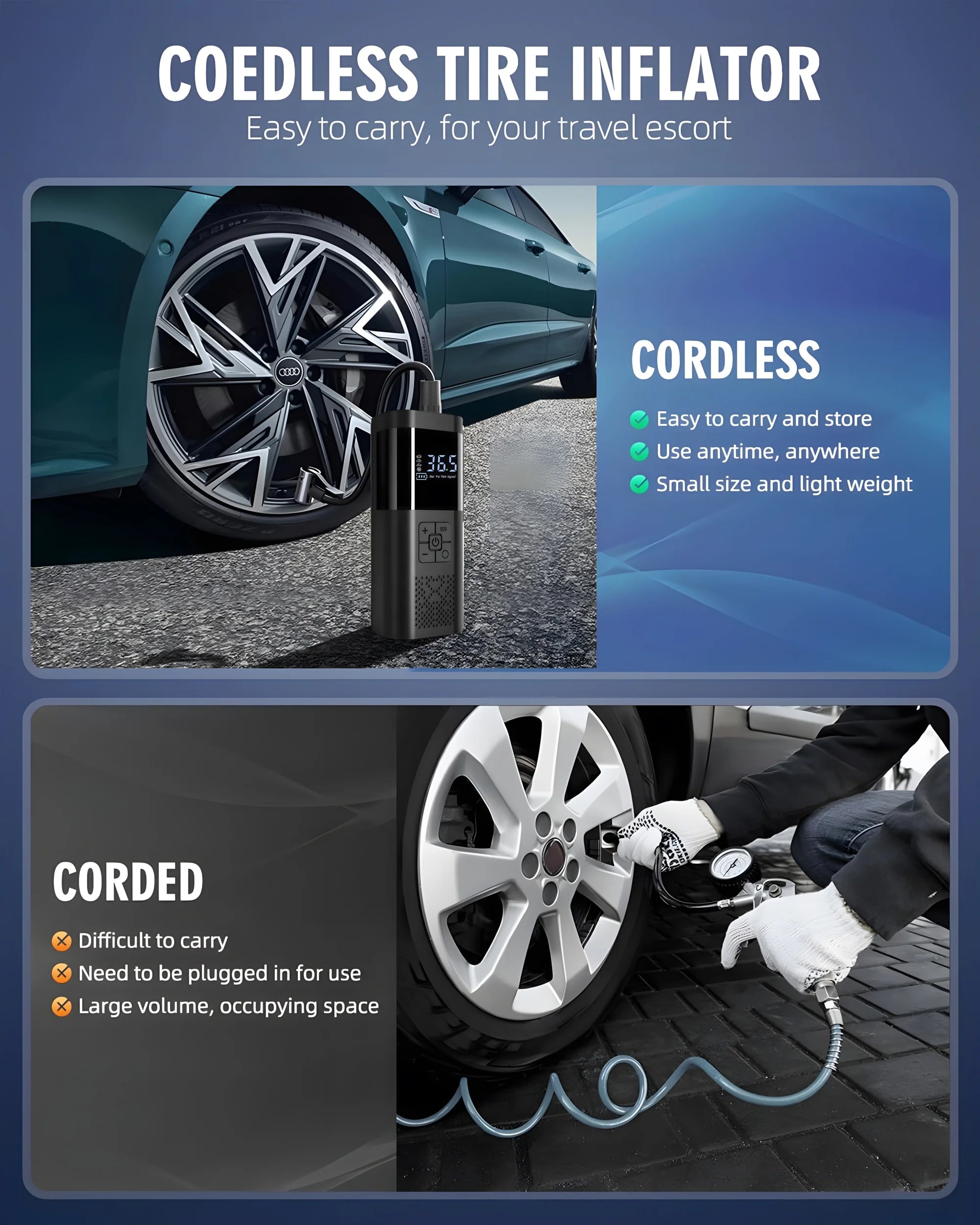 Luxora AirPump Pro™ – Portable Air Compressor